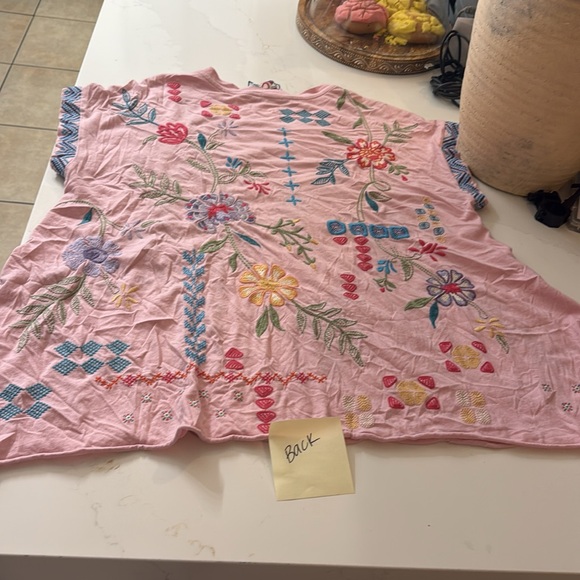 Like new! Johnny Was Katie Relaxed Drape 100 % Cotton raw hem Tee J13524 -2 - Picture 13 of 17